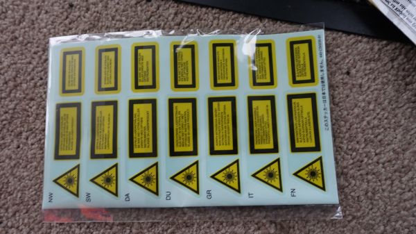 WARNING STICKERS