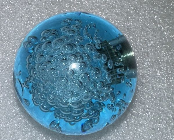 CRYSTAL JOYSTICK BALL TOP BLUE BUBBLE