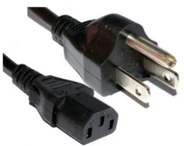 2 Meter Long Power Cable With IEC Plug To 3 Pin US Plug